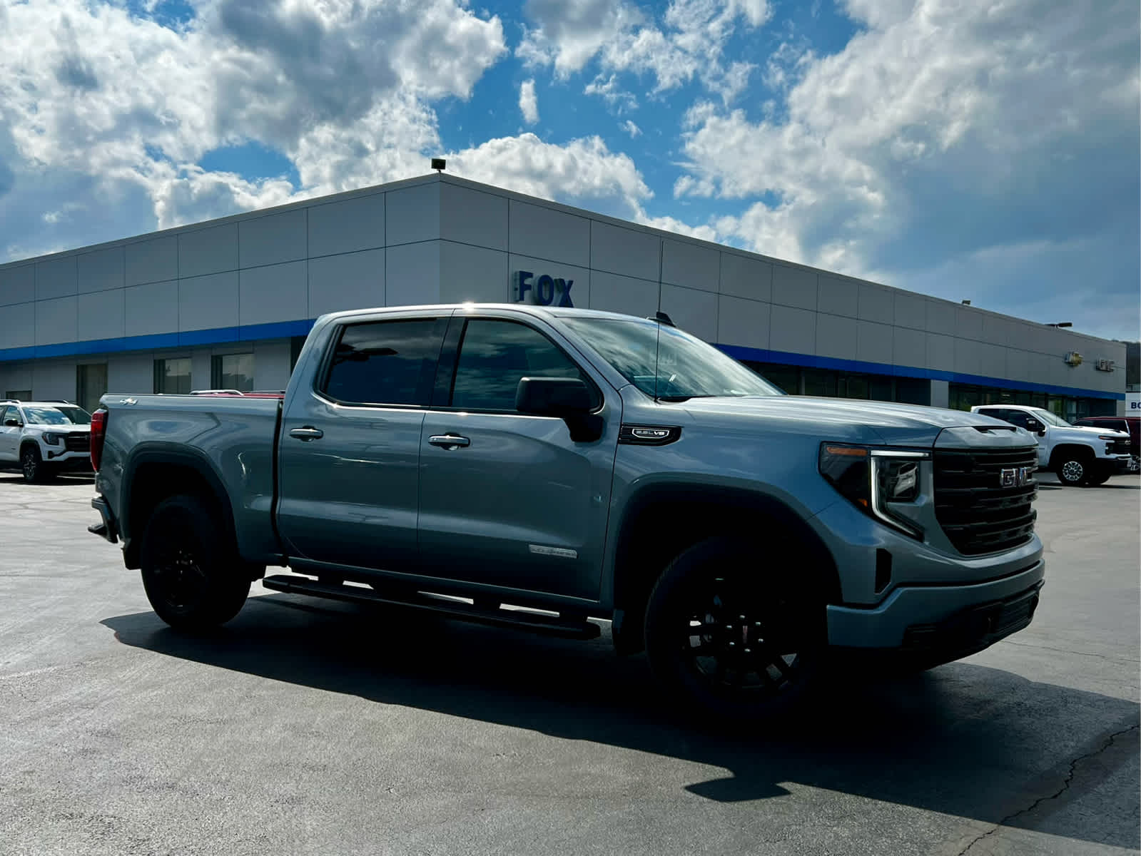 2026 GMC Sierra 1500 Elevation in Sterling Metallic — front three-quarter view